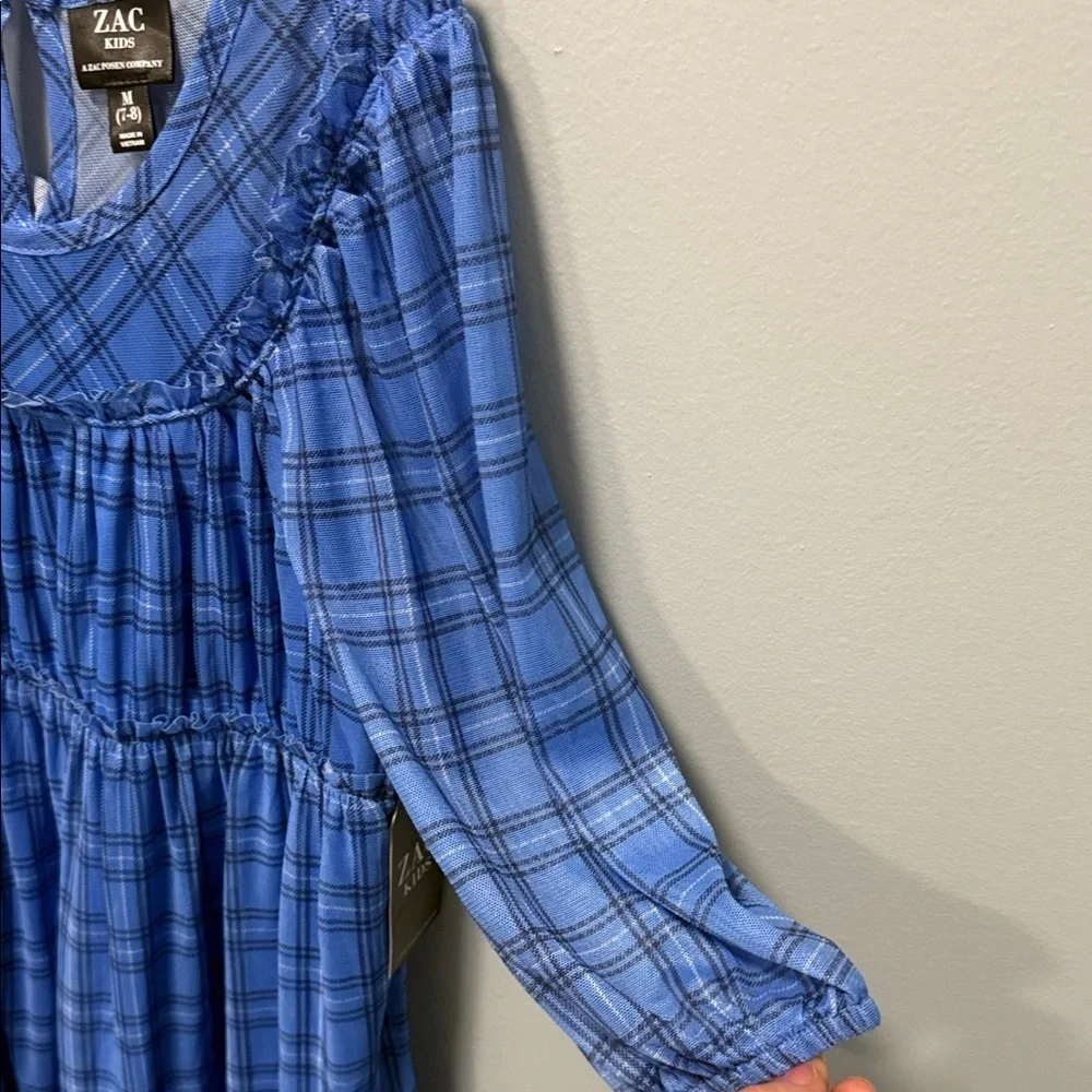 Blue Checkered Kids Dress